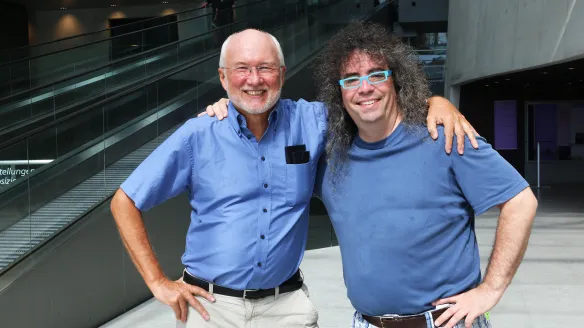 Carsten Pape with Mark Applebaum, 2015